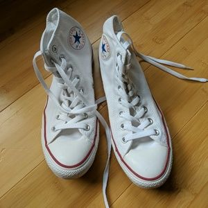 White Converse High Tops